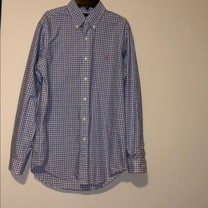 Ralph Lauren Blue and White Checkered Shirt